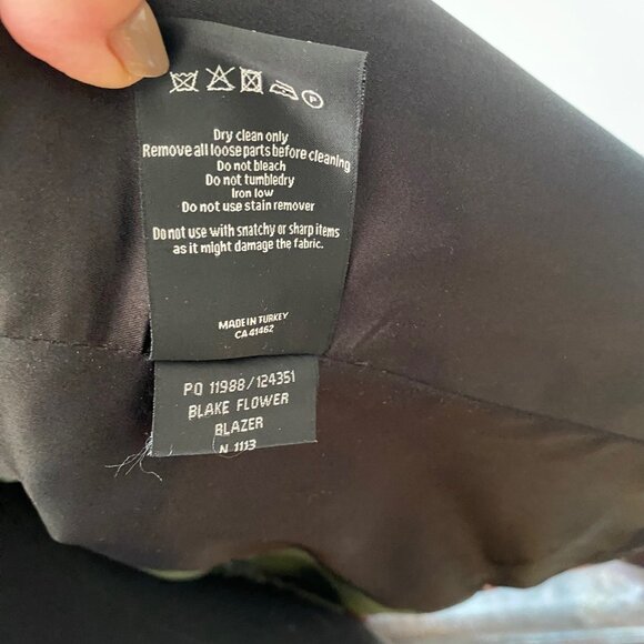 Mos Mosh Blake Flowered Jacquard Blazer Jacket Single Button s40 - Picture 10 of 10